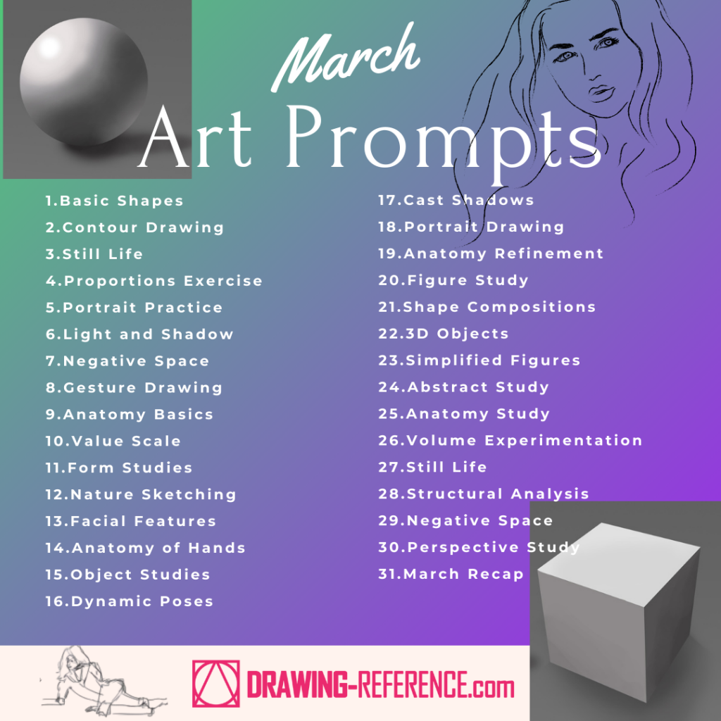 Art prompts March