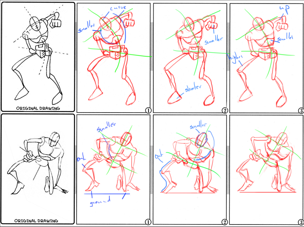 Dynamic stick figures examples drawn by ArmoredPencil