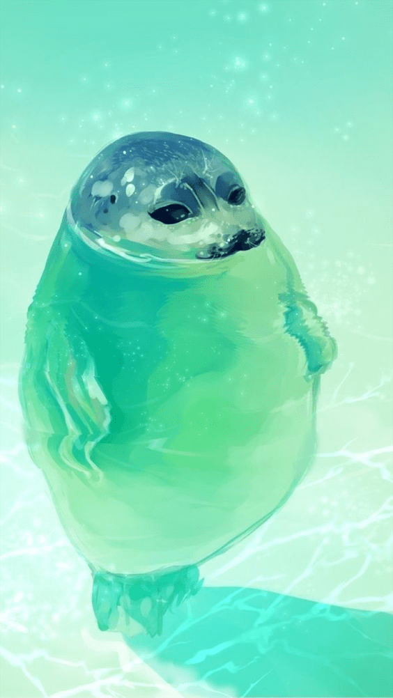 Mermay art prompts inspiration seal chilling in the water