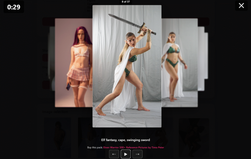 view of a gesture drawing session