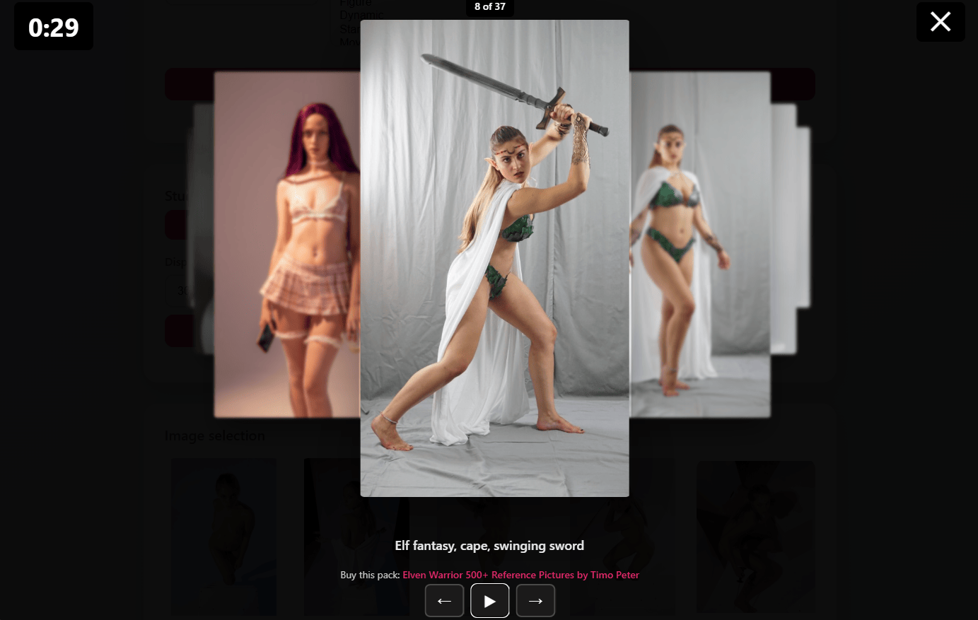 view of a gesture drawing session