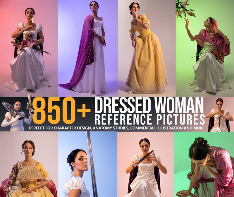 Preview of 850+ Dressed Woman Reference Pictures