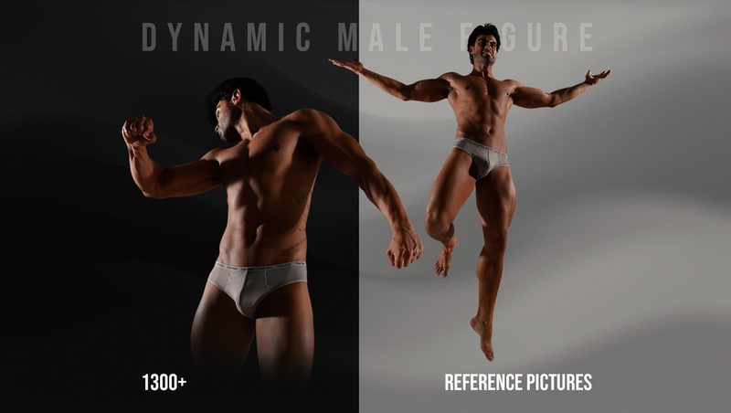 Preview of 1300+ Dynamic Male Figure - Action & Jumping Poses