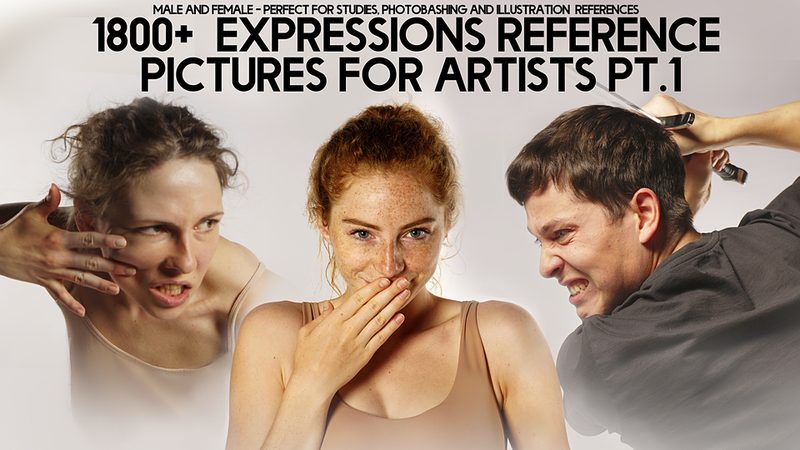 Preview of 1800+ Expressions Reference Pack for artists