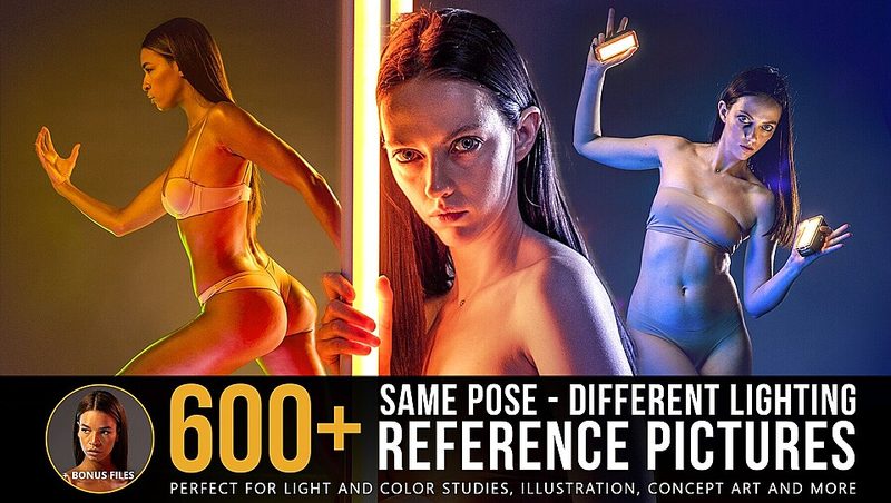 Preview of 600+ Same Pose Different Lighting