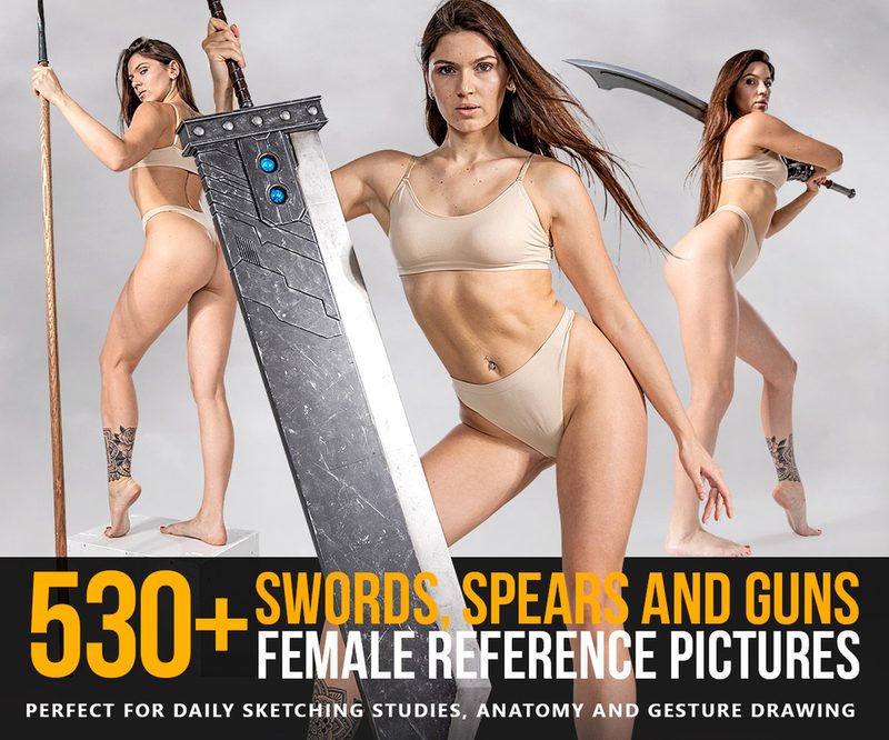 Preview of 530+ Swords, Spears & Guns Female Pictures