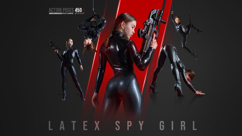 Preview of 450+ Tactical Spy Girl Reference Pack