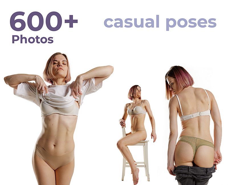 Preview of Casual Women Poses - References For Artists