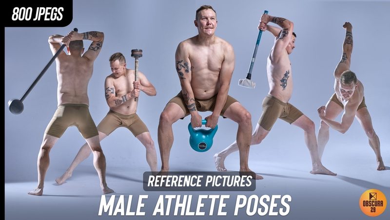 Preview of 800 Athlete Male Poses Reference Pictures