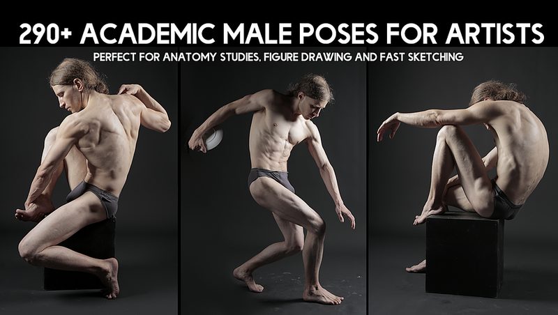 Preview of 290+ Academic Male Pose Reference Pictures