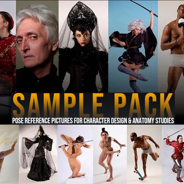 Preview of Sample Pack: 40+ High-Res Pose References