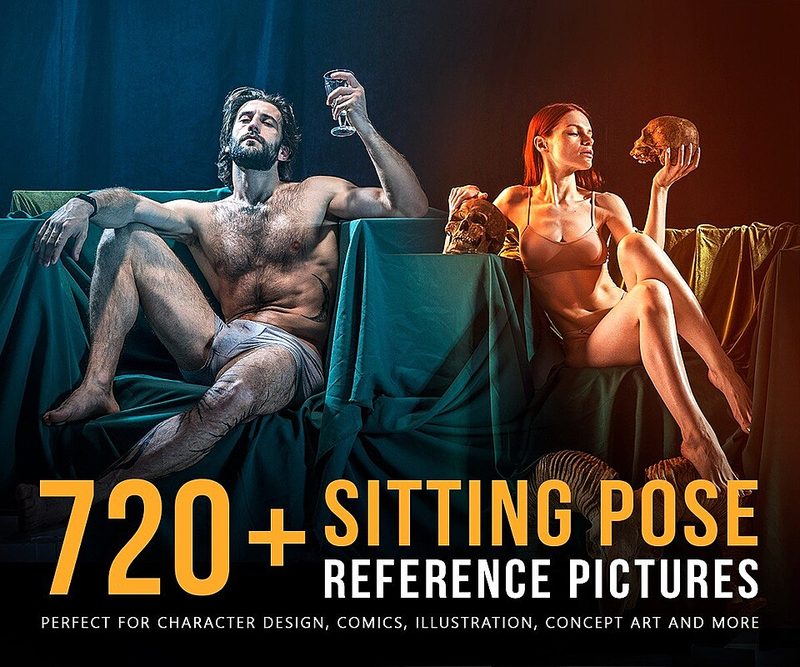 Preview of 720+ Sitting Pose Reference Pictures