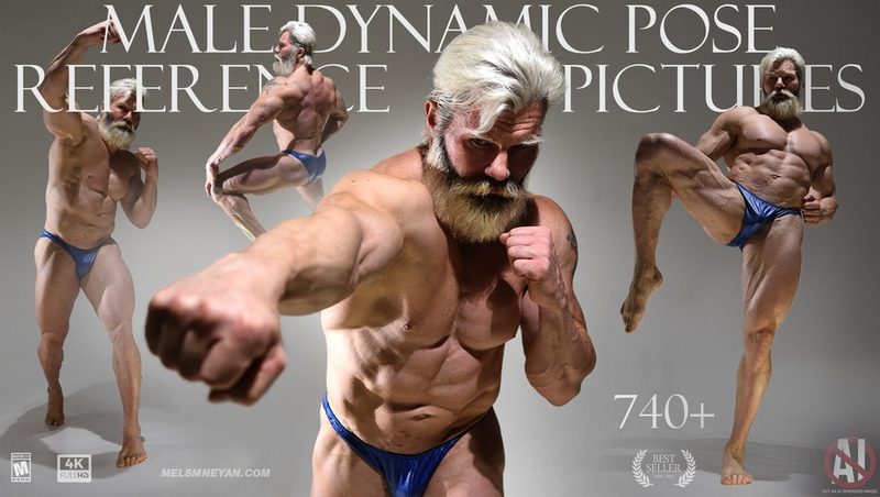 Preview of Male dynamic Pose Reference Pictures 740+